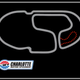 The new roval, with the dotted red line marking the path of the old one. Image via NASCAR